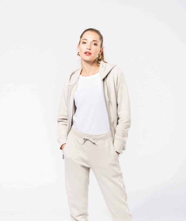 Sweat zippé femme en coton bio