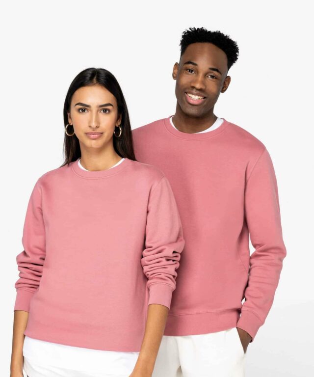 Pull col rond premium unisexe en coton bio