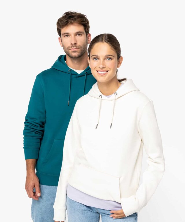 Sweat à capuche unisexe premium en coton bio