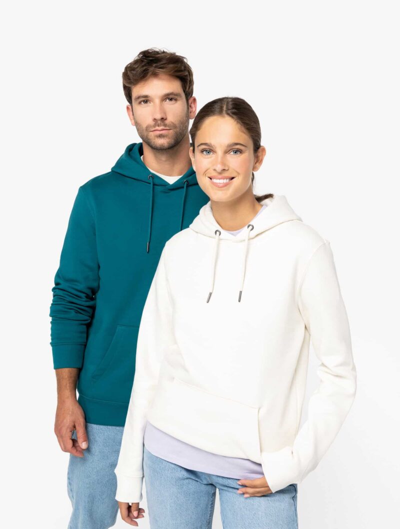 Sweat à capuche unisexe premium en coton bio